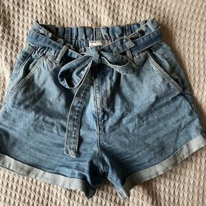 Garage Clothing Denim Blue Paperbag Shorts